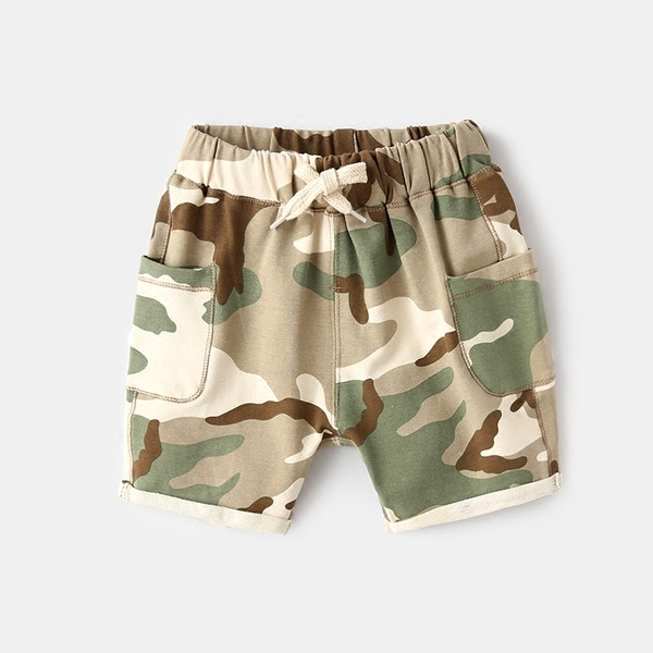 Pantaloni scurți pentru copii de camuflaj de vară pentru băieți - două culori
