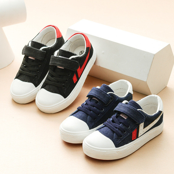 Tenisi casual pentru copii pentru baieti in doua culori cu cravate si velcro