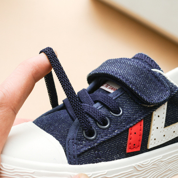 Tenisi casual pentru copii pentru baieti in doua culori cu cravate si velcro