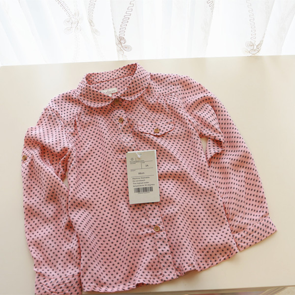 Cămașă pentru copii stilată pentru fete în trei culori proaspete, trei modele