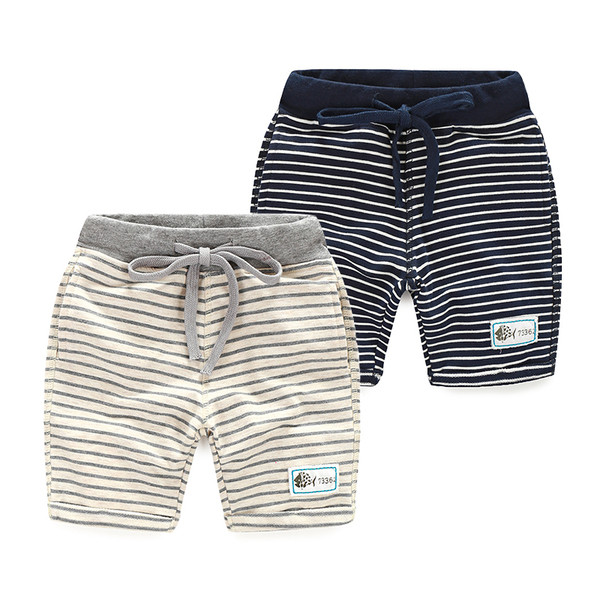 Sport - pantaloni scurți casual pentru copii în dungi pentru băieți - două culori