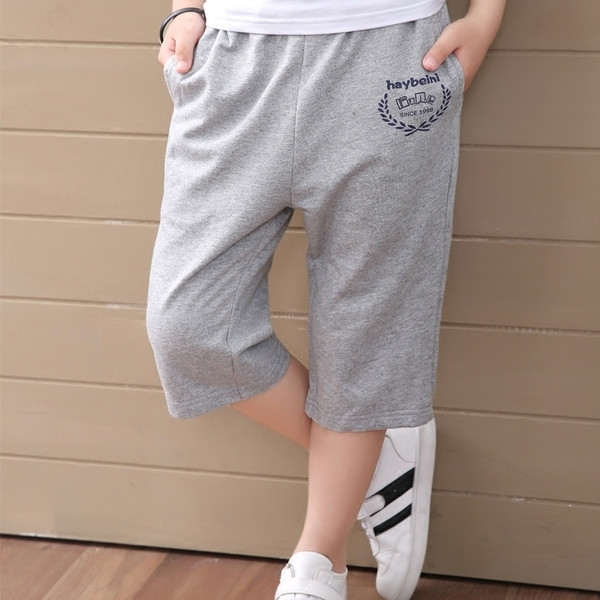 Sport - pantaloni casual pentru copii sub genunchi - doua culori