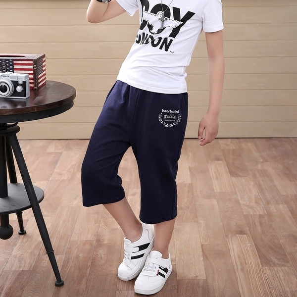 Sport - pantaloni casual pentru copii sub genunchi - doua culori