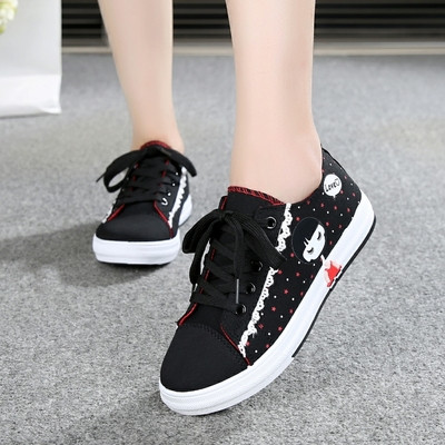 Tenisi de panza in mai multe culori pentru fete cu imprimeu