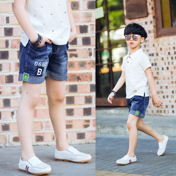 Pantaloni scurți casual din denim pentru copii pentru băieți