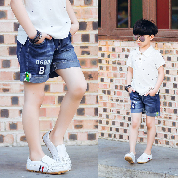 Pantaloni scurți casual din denim pentru copii pentru băieți