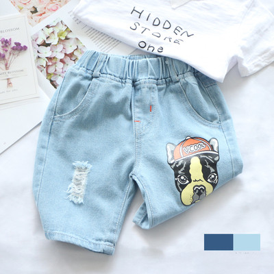 Άνετα τζιν παιδικά με έγχρωμη εκτύπωση για αγόρια