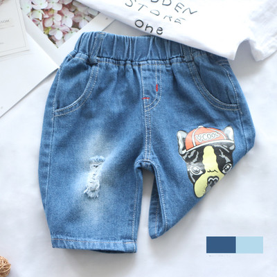 Άνετα τζιν παιδικά με έγχρωμη εκτύπωση για αγόρια