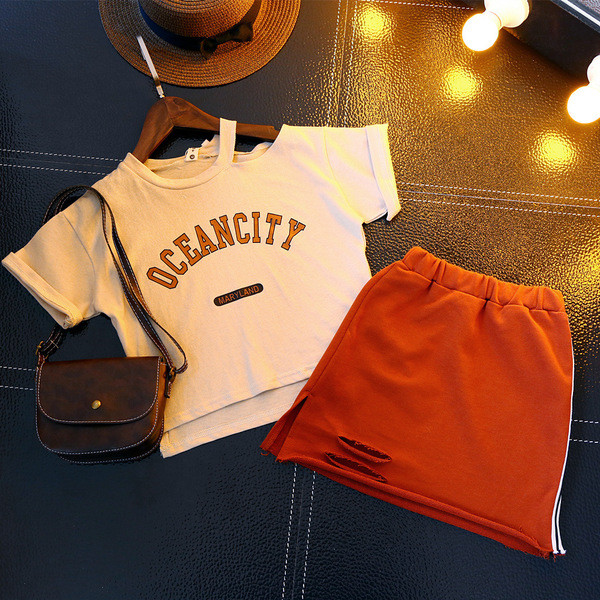 Set sport și de zi cu zi pentru copii pentru fete - fustă și tricou