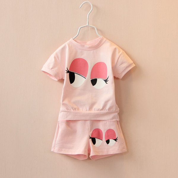 Αθλητικό σετ για  παιδιά με έγχρωμη αλίκη - μπλουζάκι + σορτς σε δύο χρώματα