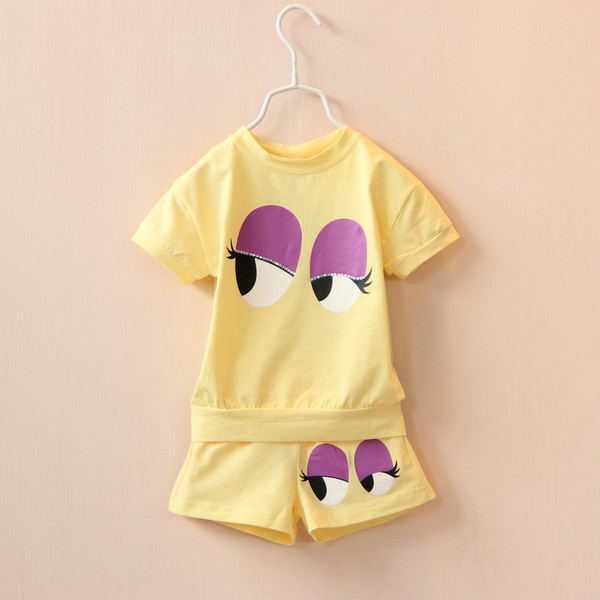 Αθλητικό σετ για  παιδιά με έγχρωμη αλίκη - μπλουζάκι + σορτς σε δύο χρώματα