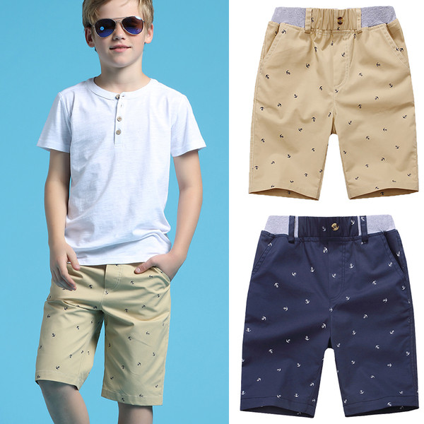 Pantaloni la moda pentru copii pana la genunchi pentru baieti in mai multe culori