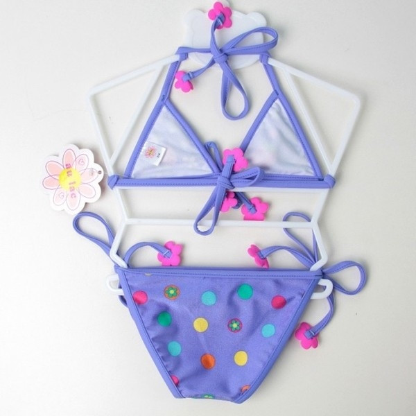 Costum de baie pentru fete pentru copii in doua parti cu imprimeu