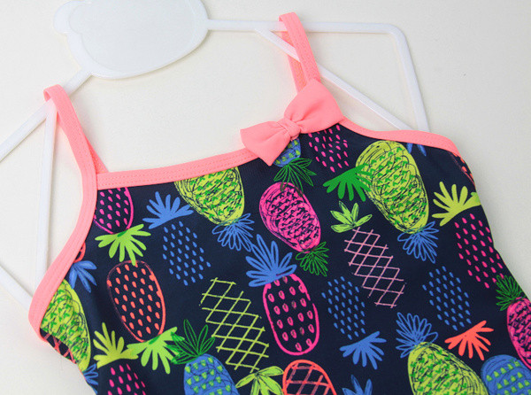Costum de baie pentru copii colorat pentru fete - model complet