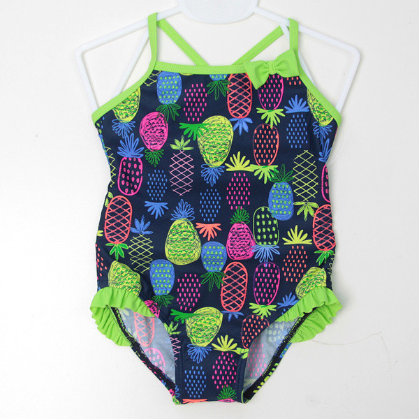 Costum de baie pentru copii colorat pentru fete - model complet