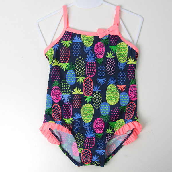 Costum de baie pentru copii colorat pentru fete - model complet