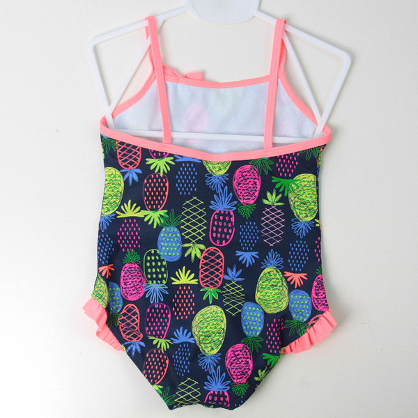 Costum de baie pentru copii colorat pentru fete - model complet