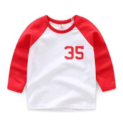 Gyermek alkalmi hosszú ujjú póló két színben felirattal