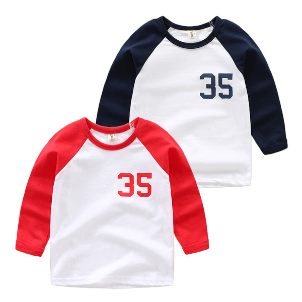 Gyermek alkalmi hosszú ujjú póló két színben felirattal