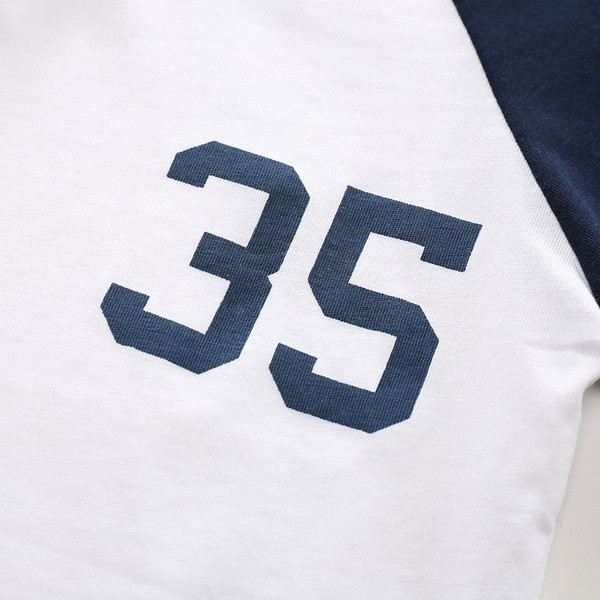 Gyermek alkalmi hosszú ujjú póló két színben felirattal