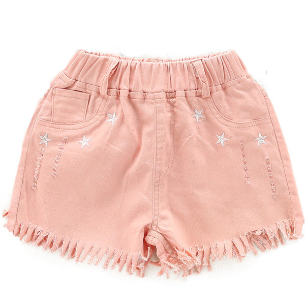 Pantaloni scurți pentru copii în trei culori cu elemente metalice