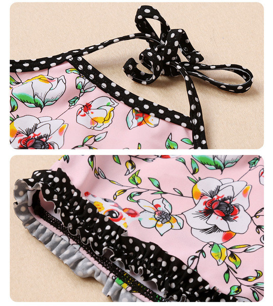 Costum de baie pentru copii din două părți cu model colorat