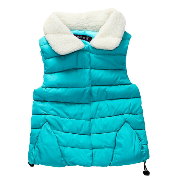 Vesta pentru copii pentru fete cu guler in mai multe culori