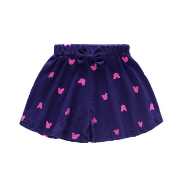 Παιδικά παντελόνια για κορίτσια με  μίνι κορδέλα σε τρία χρώματα - ροζ, μπλε και γκρι