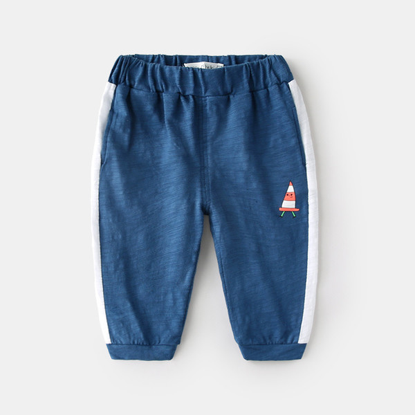 Pantaloni scurți 3/4 copii cu decor panglică și imprimeu în mai multe culori