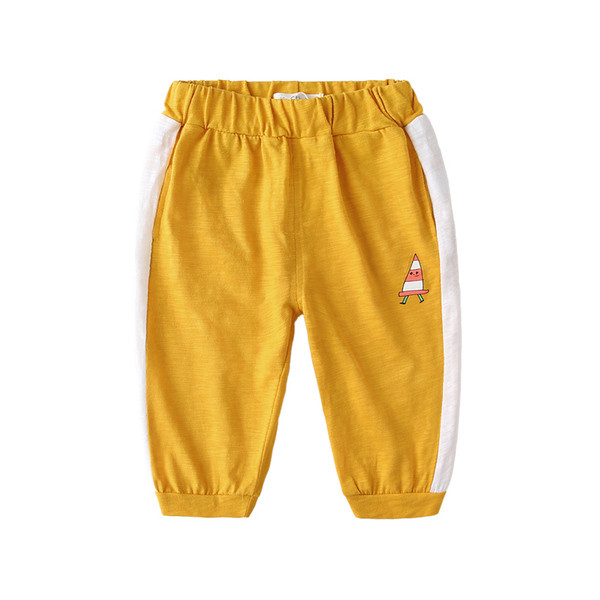 Pantaloni scurți 3/4 copii cu decor panglică și imprimeu în mai multe culori