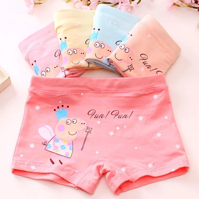Gentle children`s underwear in different colors with a print