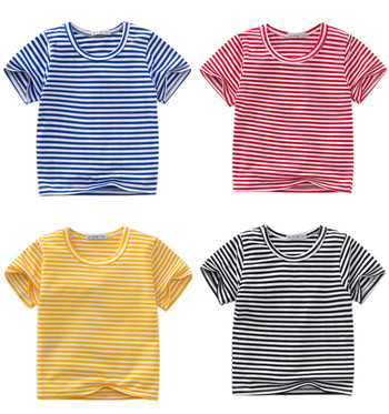 Παιδική ριγέ μανίκι T-shirt για κορίτσια και αγόρια σε διάφορα χρώματα