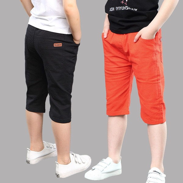 Pantaloni sport-eleganti pentru baieti cu lungime 3/4