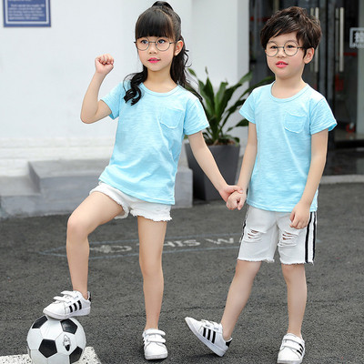 Tricou pentru copii in mai multe culori cu buzunar decorativ potrivit pentru fete si baieti