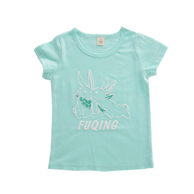 Детска тениска с къс ръкав за момичета в различни цветове с надпис