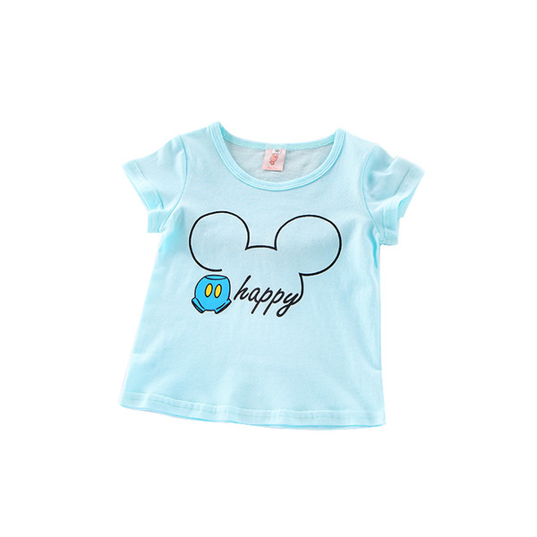 Детска тениска с къс ръкав за момичета в различни цветове с надпис