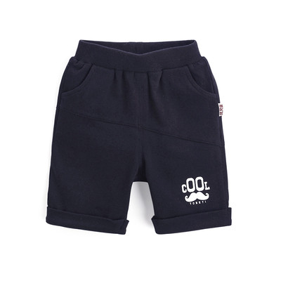 Καθημερινά σορτς παιδιών για αγόρια σε τρία χρώματα - γκρι, κόκκινο και μπλε και μίνι εκτύπωση