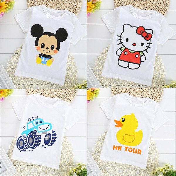 Gyermek póló különböző színekben és animációkban lányoknak és fiúknak