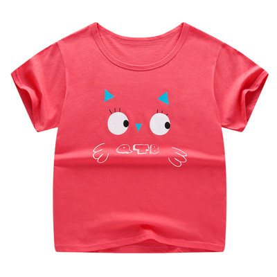 Tricou pentru copii cu mâneci scurte în diferite culori pentru fete și băieți cu animație și inscripție