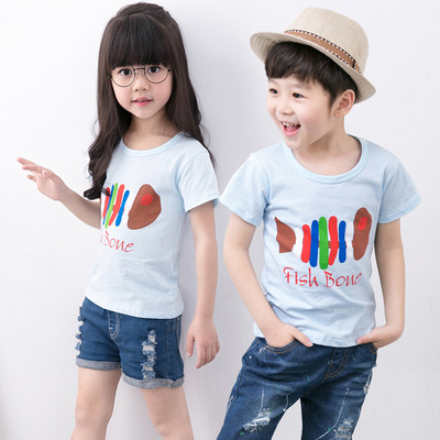 Tricou pentru copii cu mâneci scurte în diferite culori pentru fete și băieți cu animație și inscripție