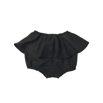 Модерна детска пола-панталон за момичета в два цвята - черен и решетка