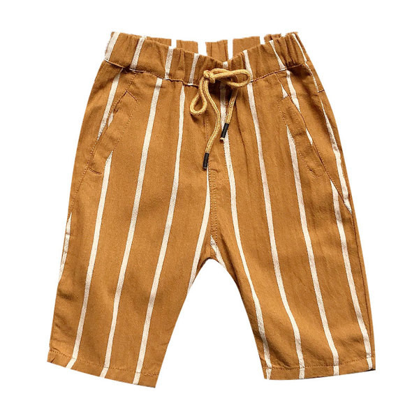 Pantaloni scurți moderni lați în dungi în două culori pentru băieți