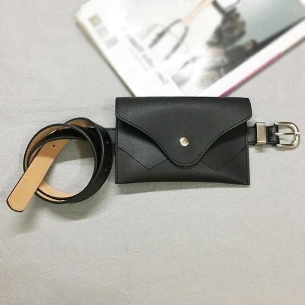 Mini geantă simplă de damă în talie maro și negru