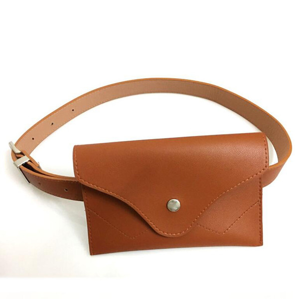 Mini geantă simplă de damă în talie maro și negru