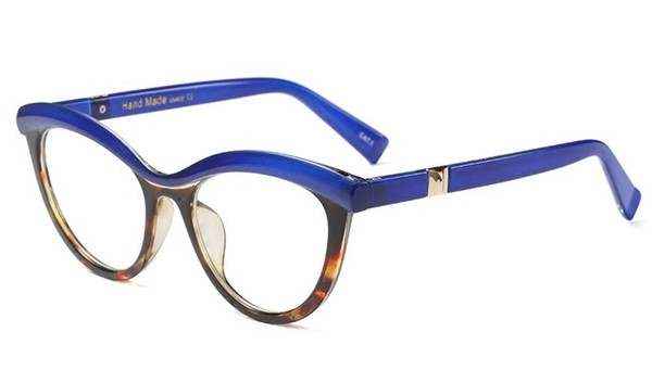 Γυναικεία γυαλιά  με διαφανές γυαλί και έγχρωμος σκελετός