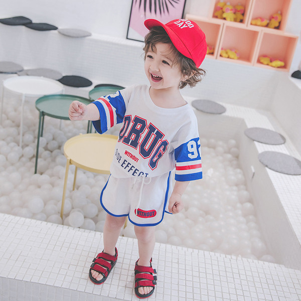 Echipa de baschet sportiv pentru copii pentru băieți în stil liber în două părți - tricou + pantaloni scurți în două culori