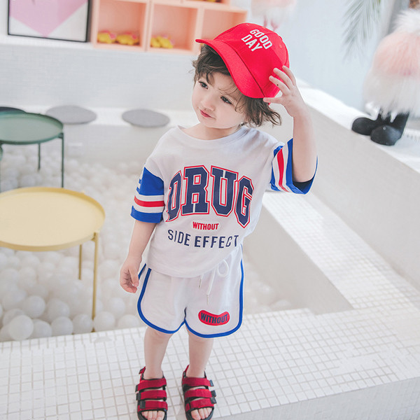 Echipa de baschet sportiv pentru copii pentru băieți în stil liber în două părți - tricou + pantaloni scurți în două culori