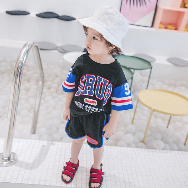 Echipa de baschet sportiv pentru copii pentru băieți în stil liber în două părți - tricou + pantaloni scurți în două culori