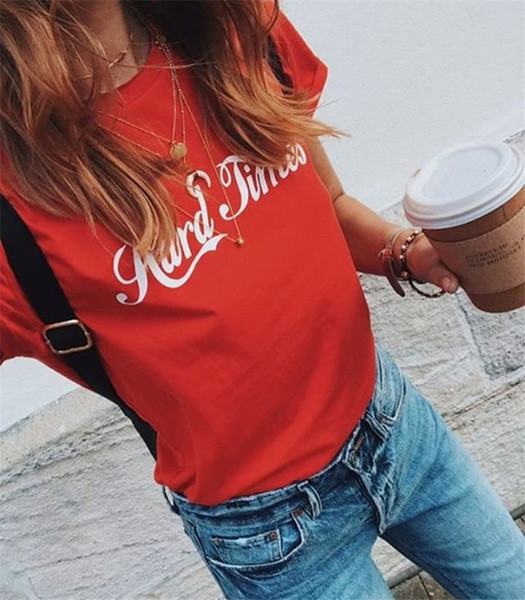 Tricou de vară de damă cu inscripție, potrivit pentru uzul zilnic