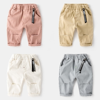 Модерни накъсани детски панталони тип потур в няколко цвята